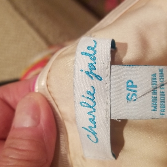 CHARLIE JADE SILK STRAPLESS DRESS. - Picture 6 of 7